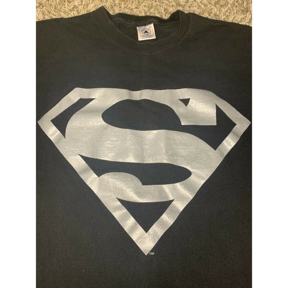Vtg 1997 Superman DC Comics T-Shirt Size XXL 2XL Superhero Black Silver - Picture 4 of 5